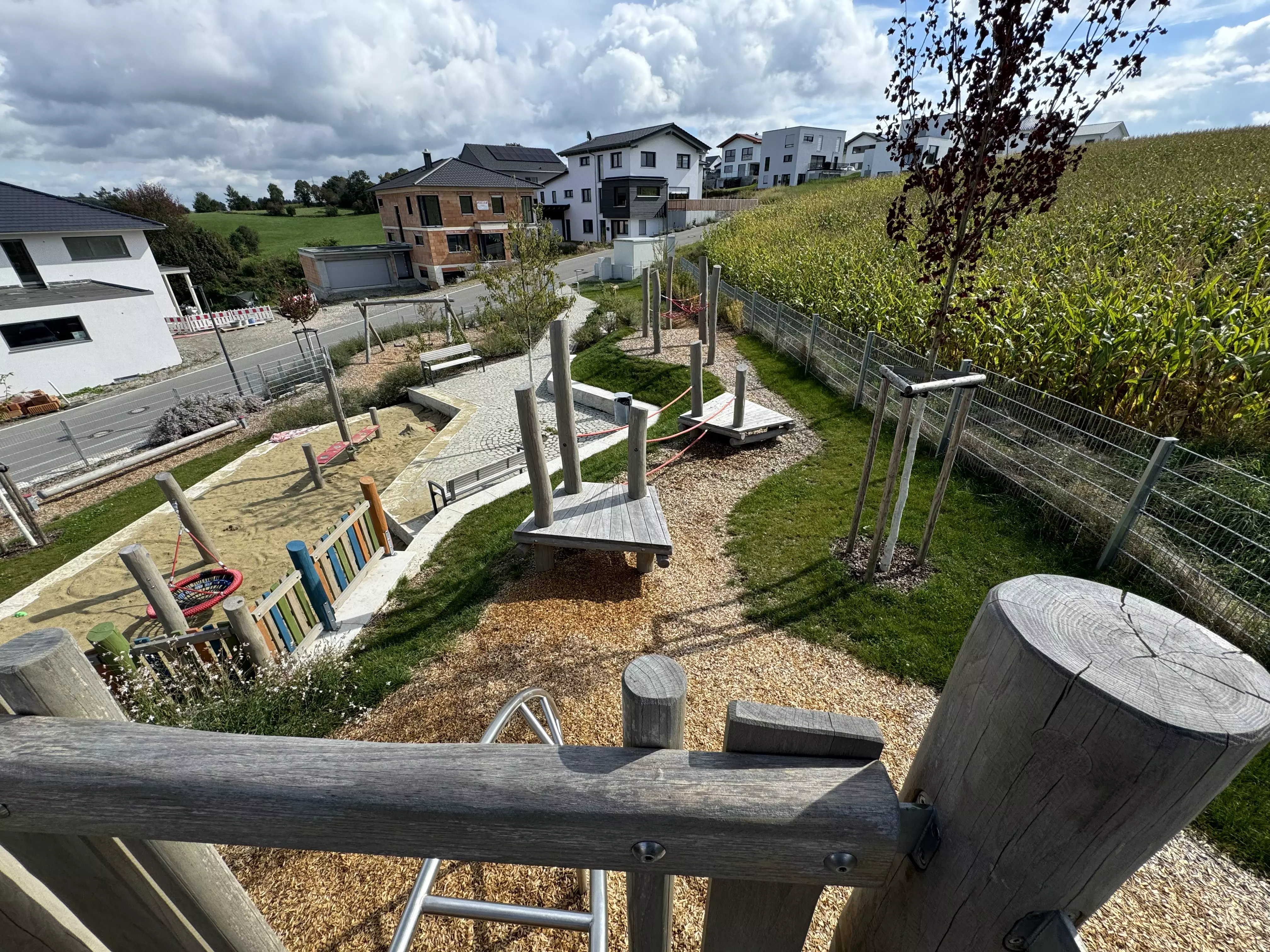 Der Spielplatz Siechberg von oben betrachtet.